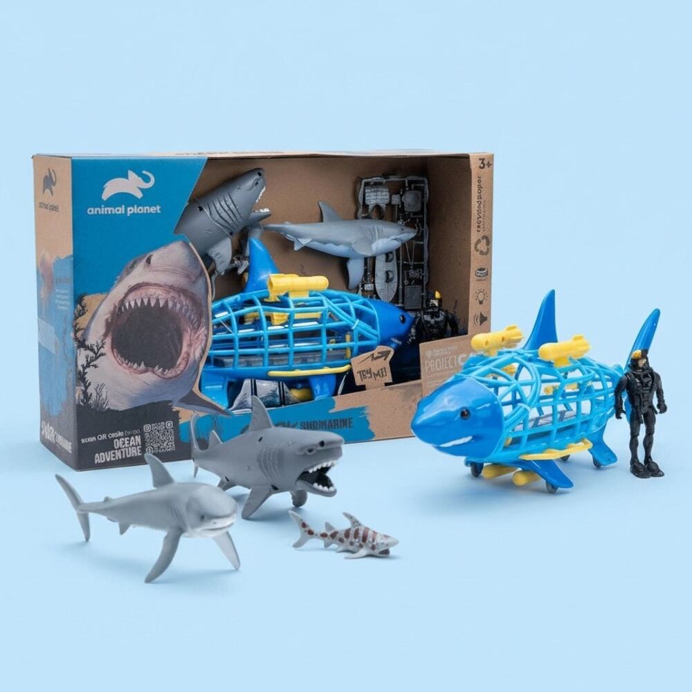 Animal Planet Shark Submarine Playset Deep Sea Adventure Toy for Kids Ages 3+
